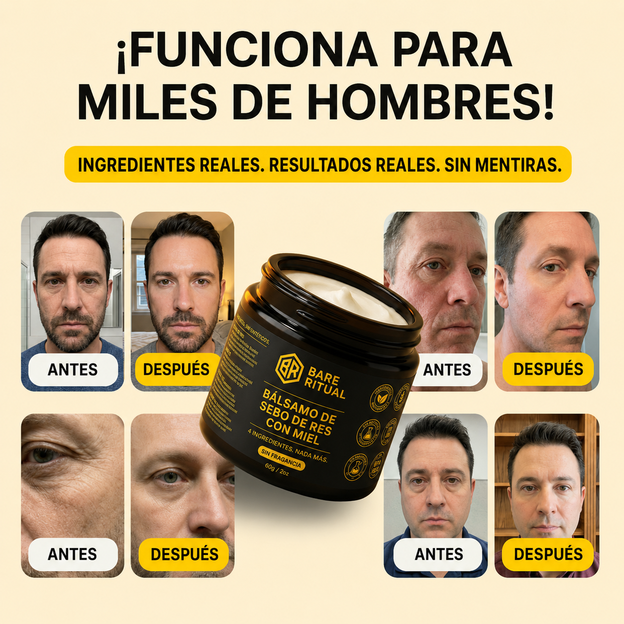 Bálsamo de Miel y sebo de res